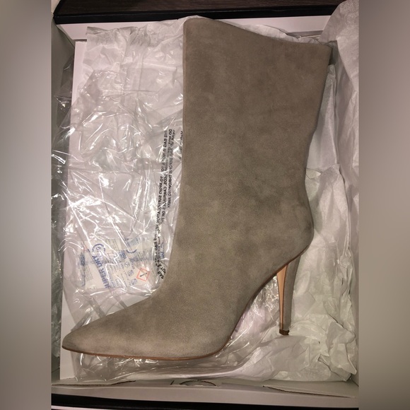 Nine West Frenchi Taupe Calf Boots New - Picture 2 of 5